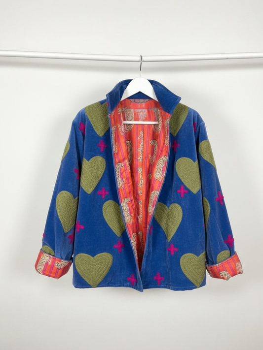 Turquoise Heart & Cross Jacket