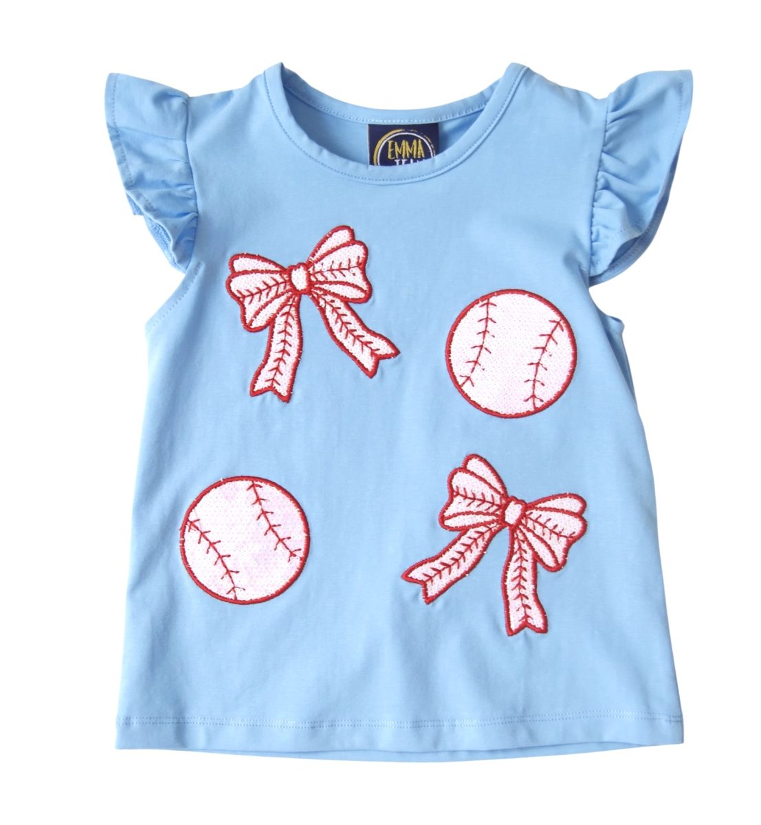 Emma Jean Baseball Applique Shirt