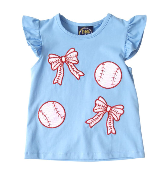 Emma Jean Baseball Applique Shirt
