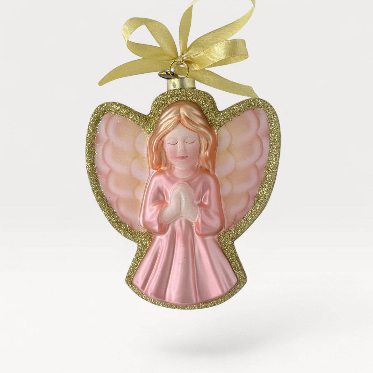 Praying Angel Blown Glass Christmas Ornament – 2026 First Edition #FC2604