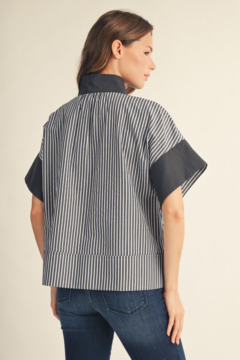 Coastal Navy Top