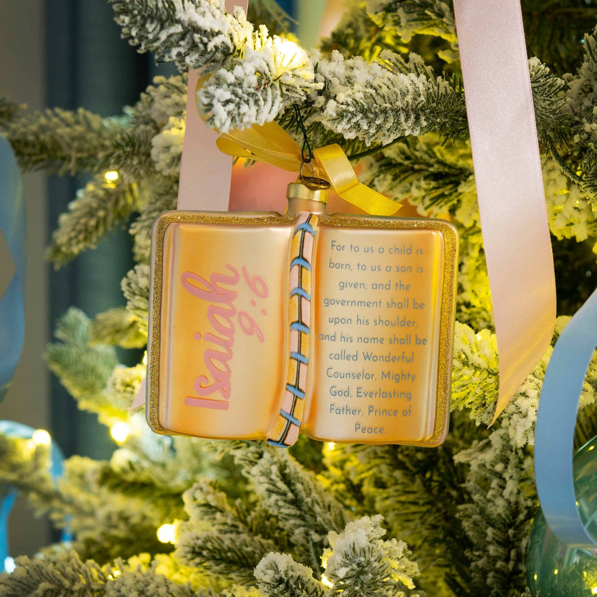Isaiah 9:6 Bible Blown Glass Christmas Ornament – 2026 First Edition #FC2611