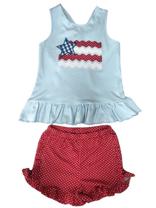 Banana Split Flag Applique Short Set