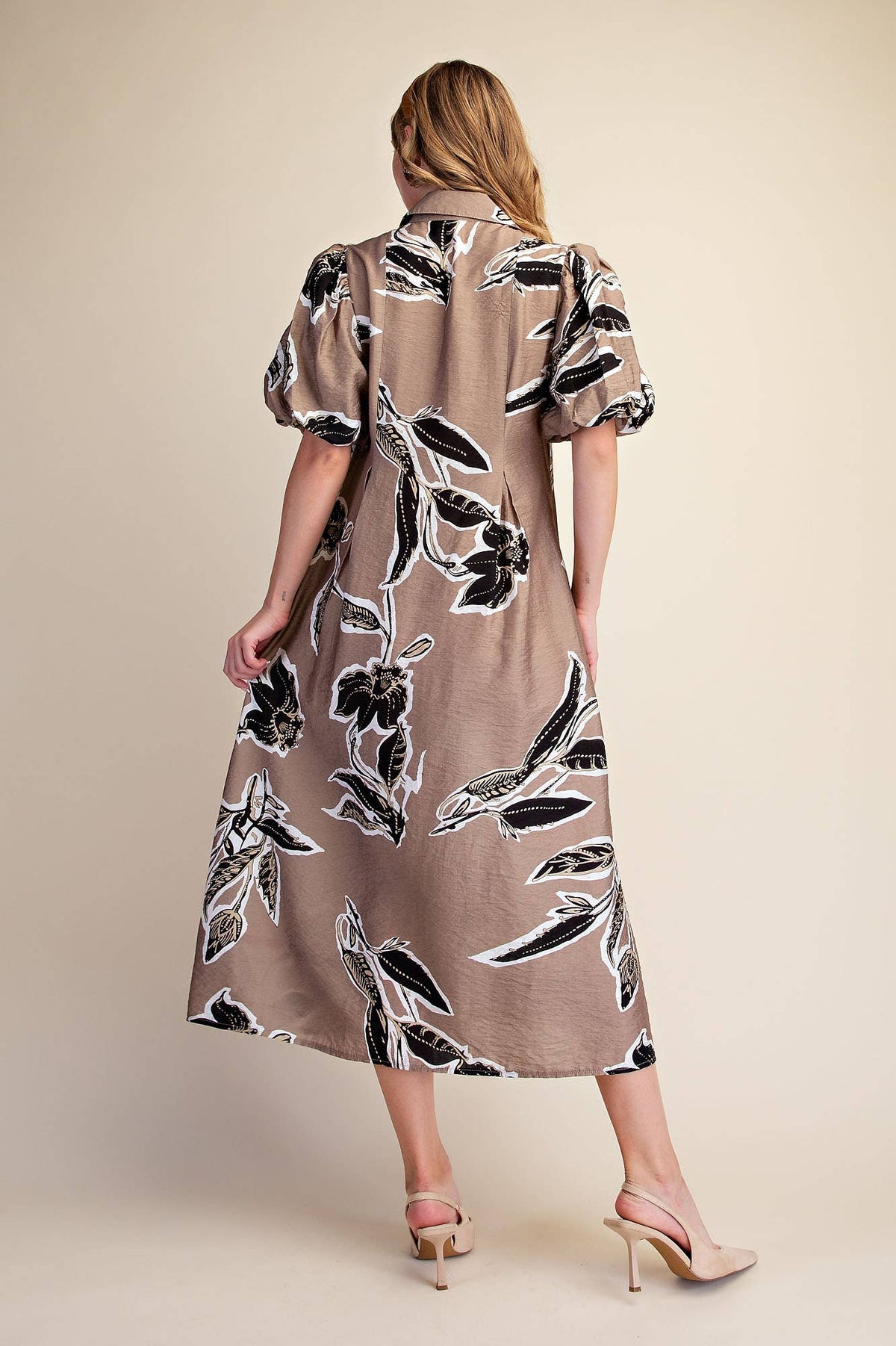 Mocha Magnolia Midi Dress