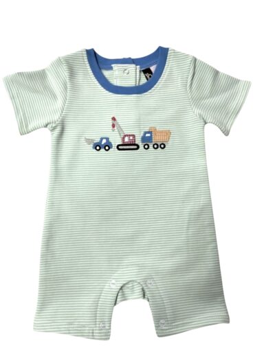 Banana Split Boys Construction Romper