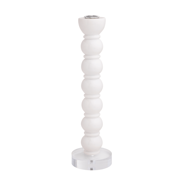 Mud Pie Large White Candle Taper Holder  #40960155L