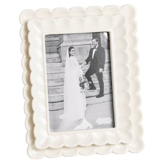 Mud Pie Large Scalloped Frame  #46900730L