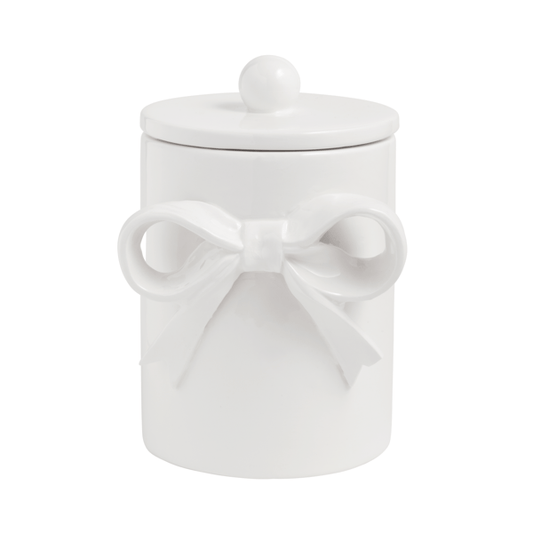 Mud Pie Large Bow Canister  #49300084L