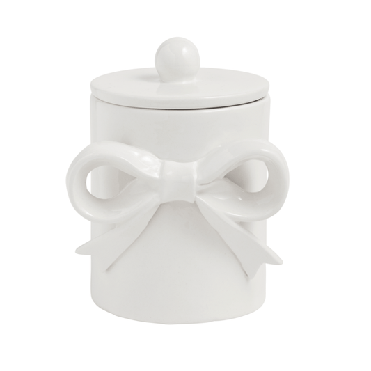 Mud Pie Small Bow Canister  #49300084S