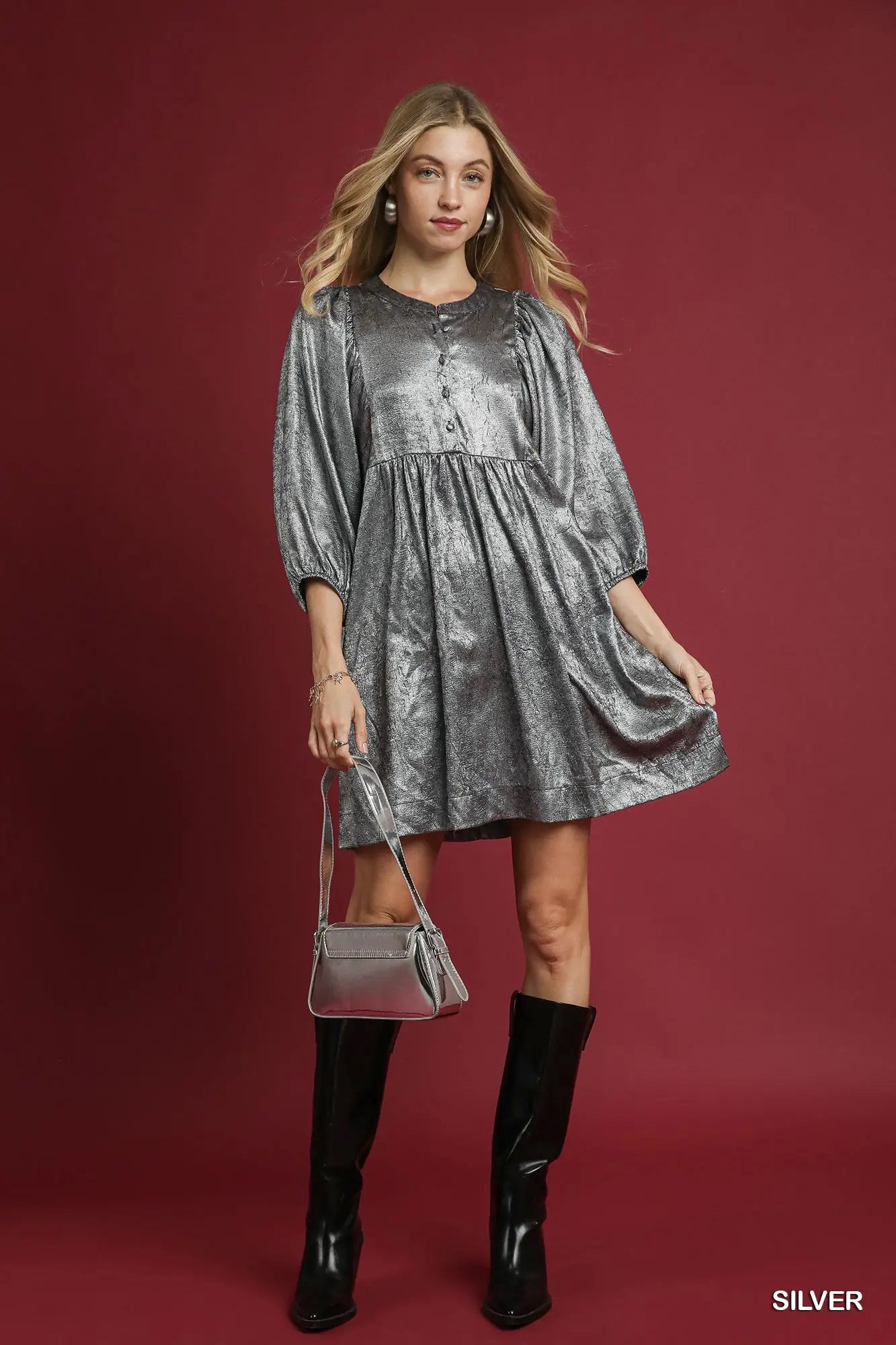 Silver Springs Metallic Dress