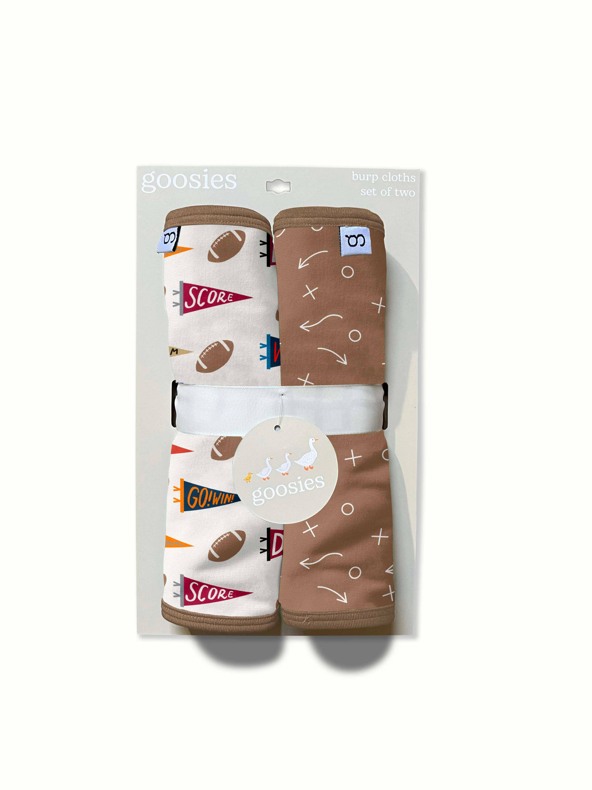 Goosies Varsity Football Flags Burp Cloths