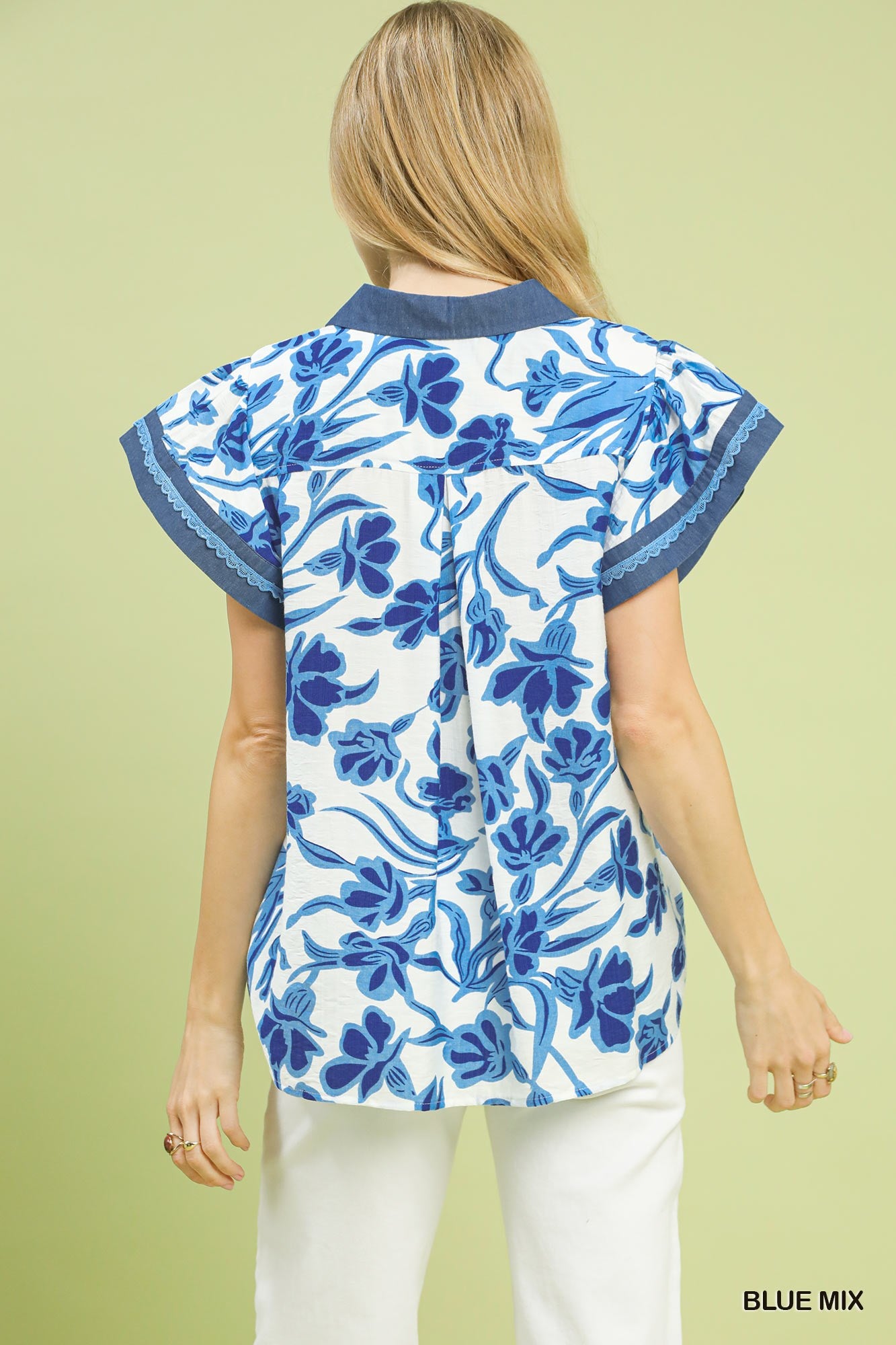 Blue Floral Muse Top