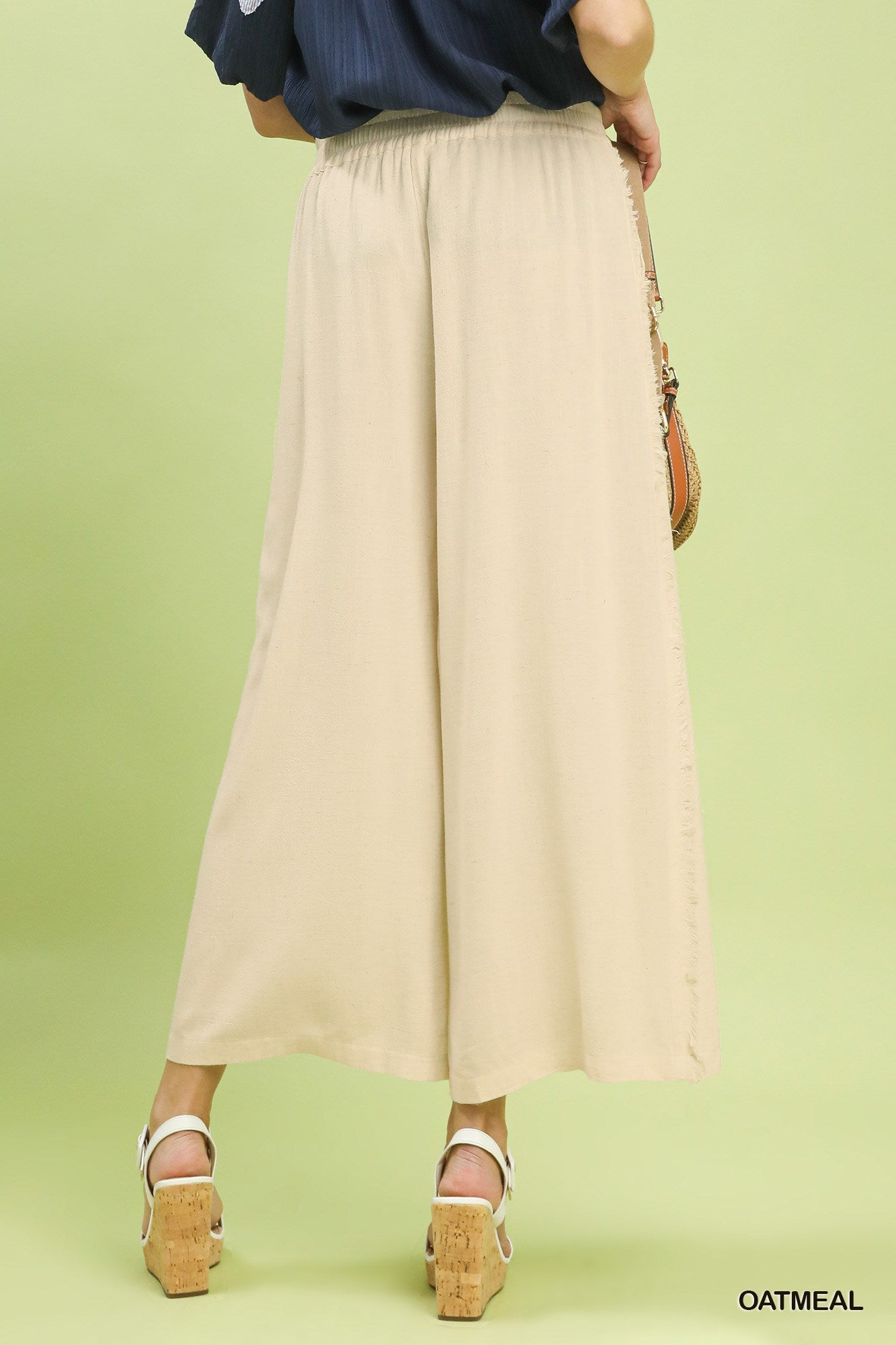 Frayed Edge Linen Pant