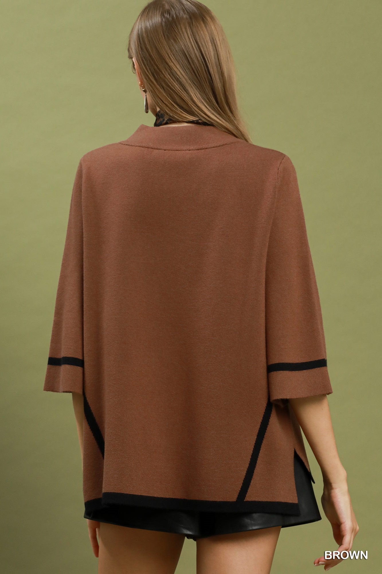 Brown Sugar Mock Neck Top