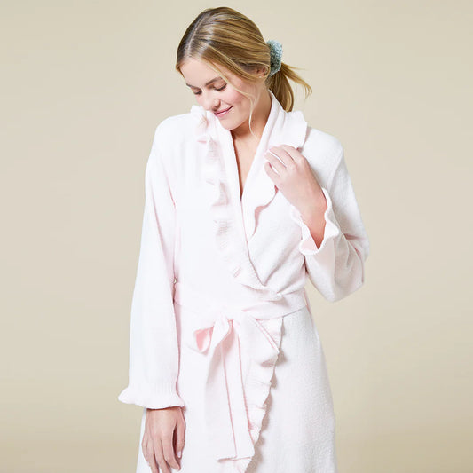 Softies Chenille Wrap Ruffle Robe 51"