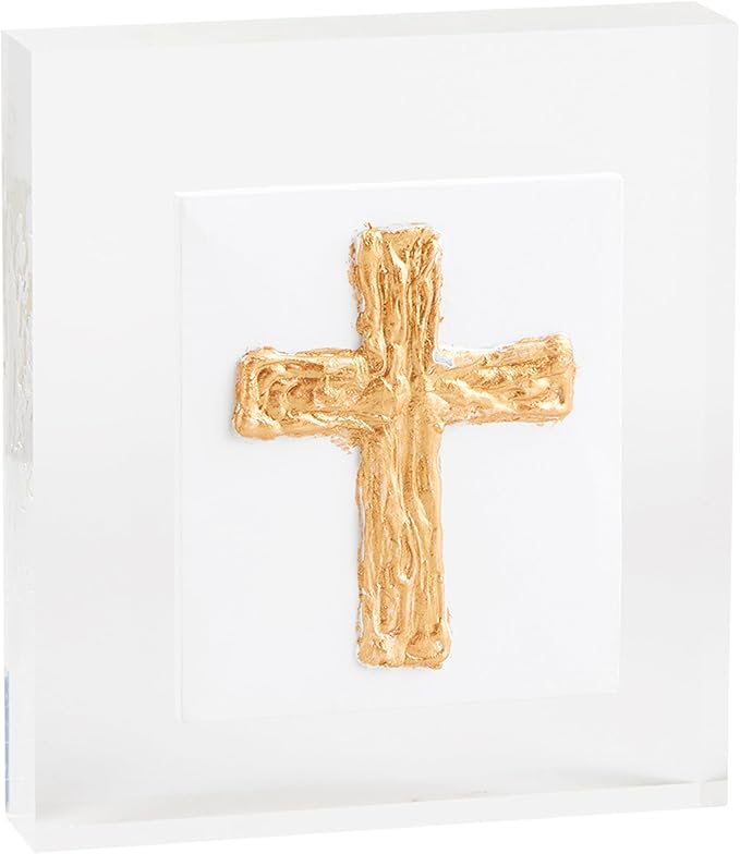 Mud Pie Small Acrylic Cross Plaque  #43400233S