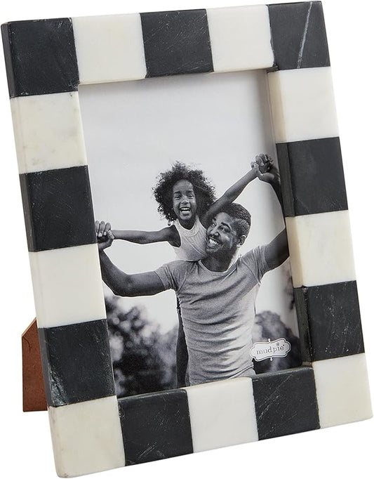Mud Pie Checkered Marble Frame