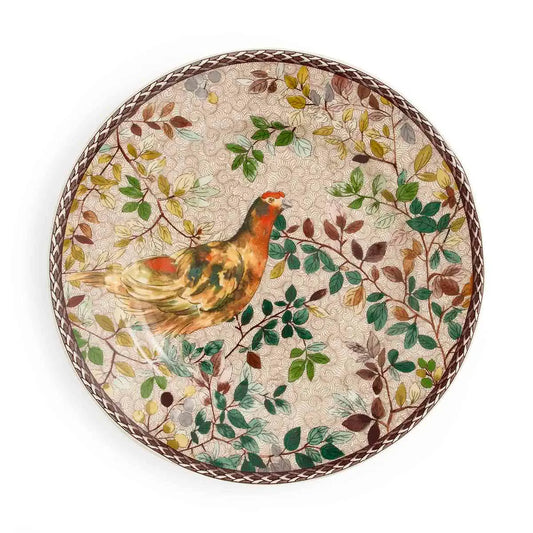 Woodland Accent Plate Red Grouse