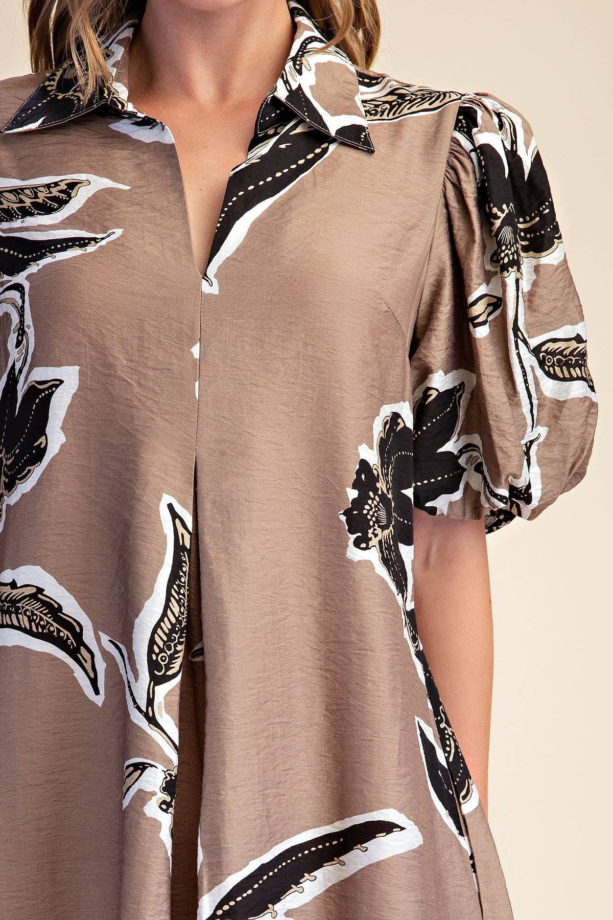 Mocha Magnolia Midi Dress