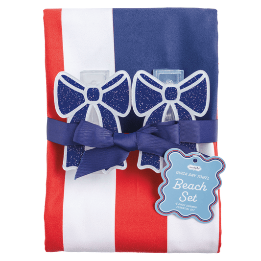 Mud Pie Americana Red Quick Dry Towel Beach Sets  #81710009RD