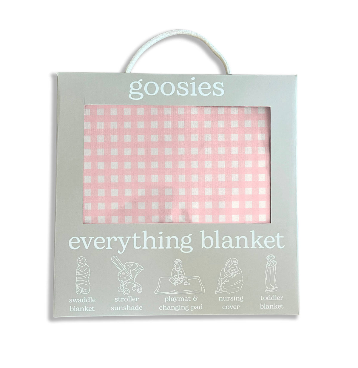 Goosies Pink Gingham Everything Blanket