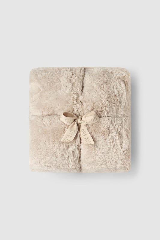 Barefoot Dreams Cloud Faux Fur Throw- Sandstone