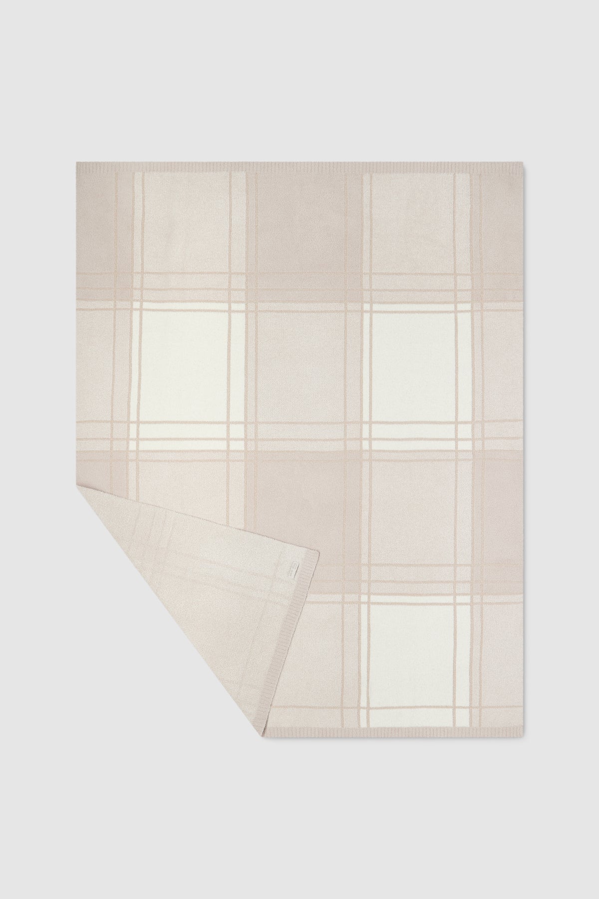 Barefoot Dreams Cozychic Cotton Buffalo Plaid Throw- Stone Multi