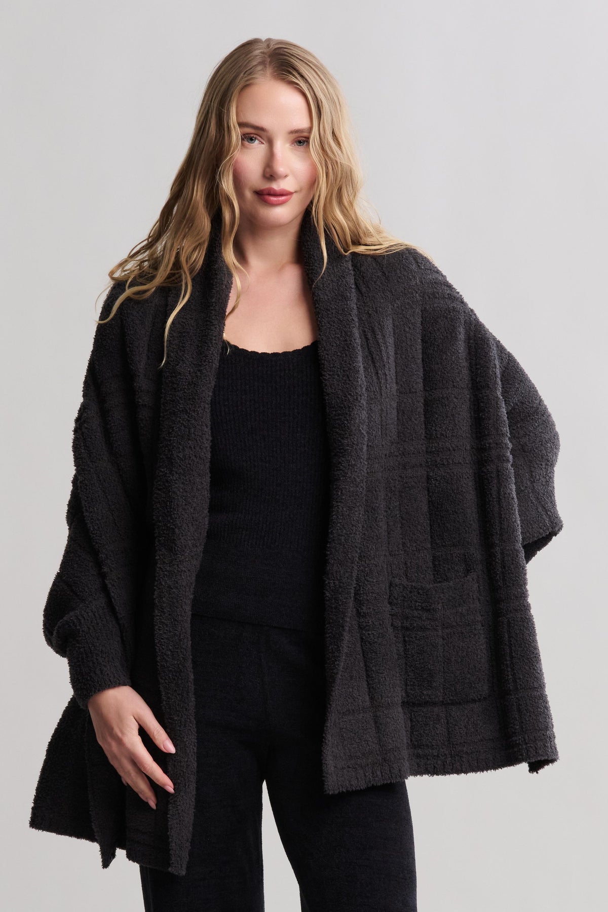 Barefoot Dreams Tonal Plaid Blanket Wrap