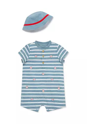 Little Me Baseball Romper and Hat