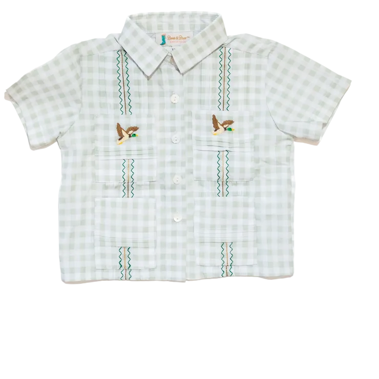 Boys Mallard Guayabera Shirt