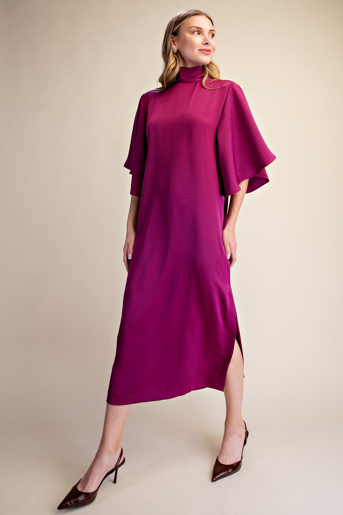 Plum Perfection Midi Dress