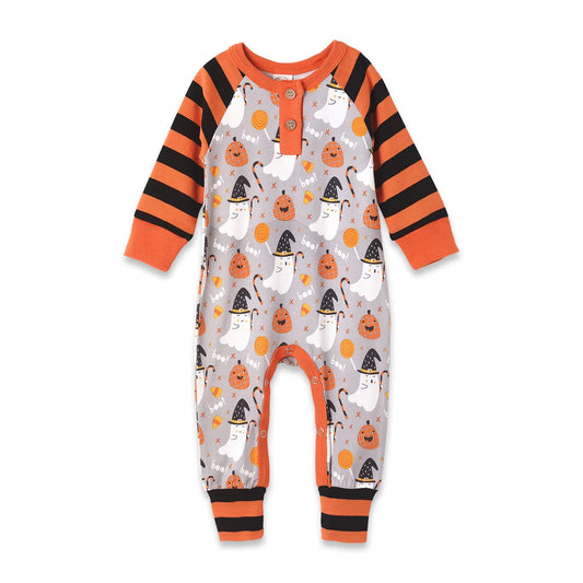 Tesa Babe Striped Sleeve Halloween Romper