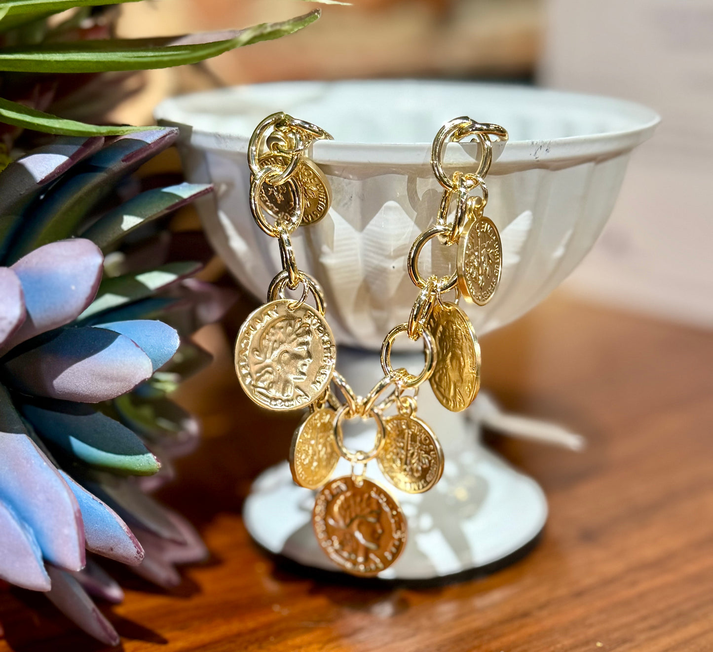 Coin Charm Bracelet