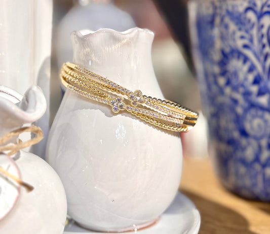 Four Strand Flower Bracelet