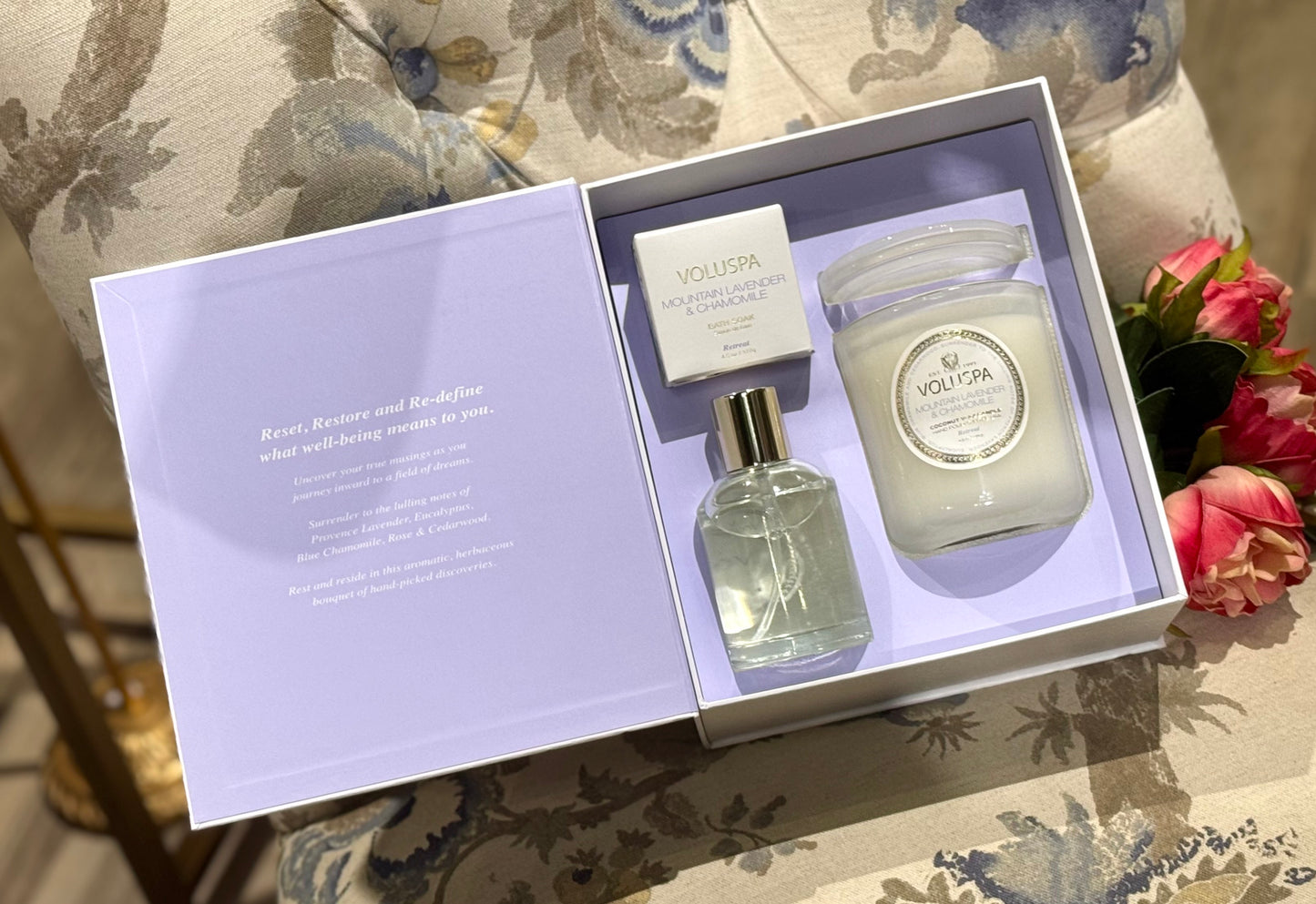 Voluspa Mountain Lavender & Chamomile Retreat Set