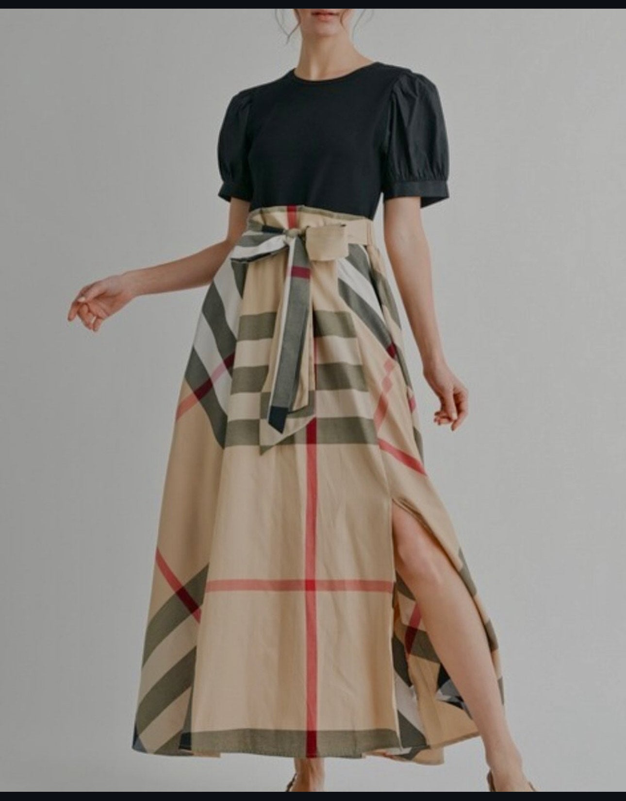 Classic Plaid Skirt Dress