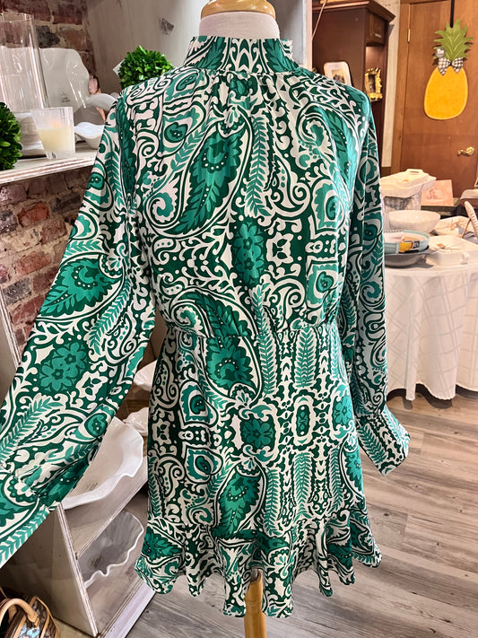 Darlene Green Paisley Dress