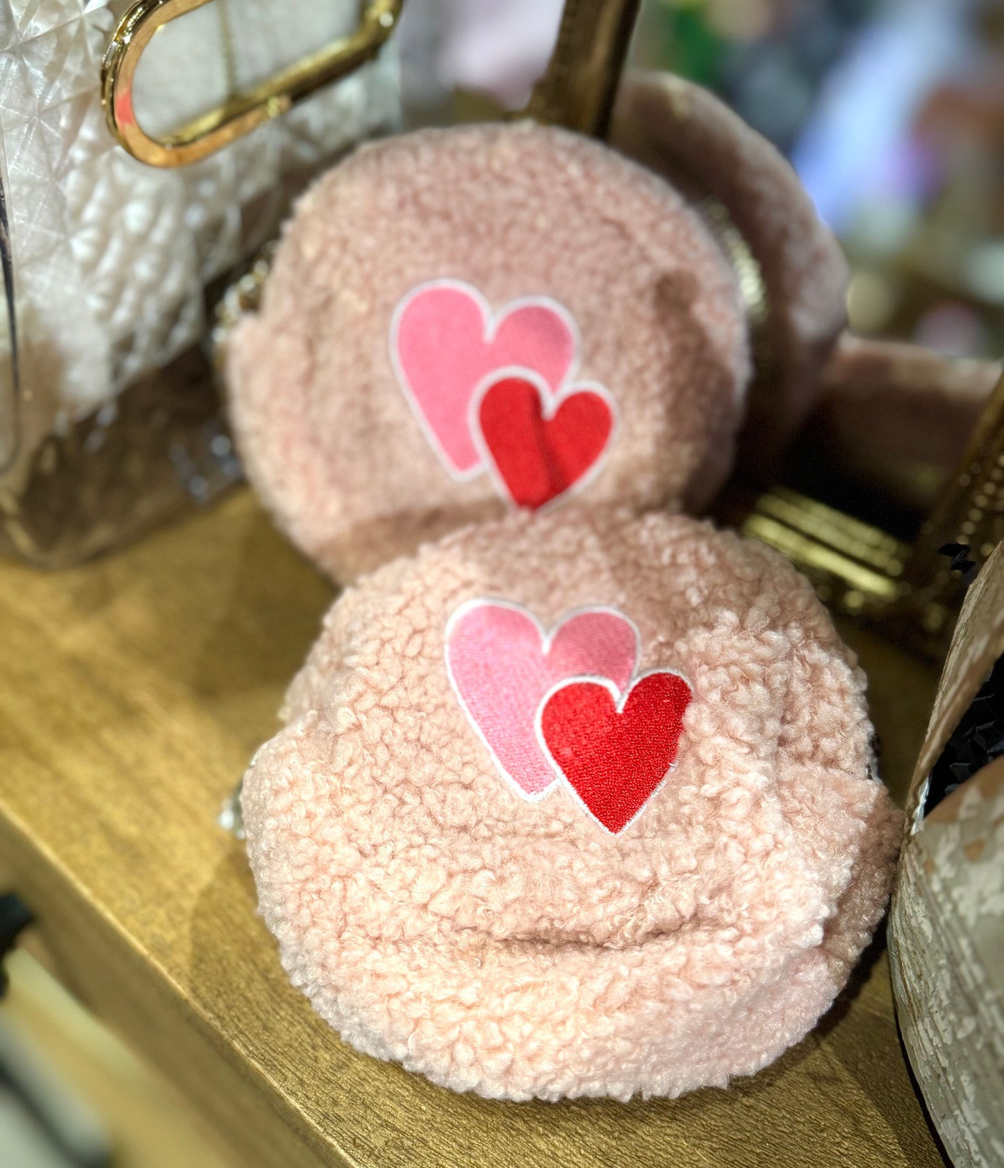 TDE Teddy Pouch-Circle Heart to Heart   VY_TEDPCHCR-HTH