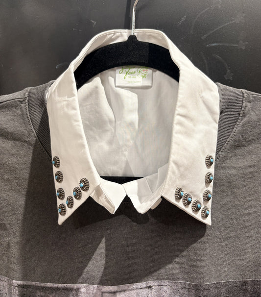 Turquoise Stone White Collar