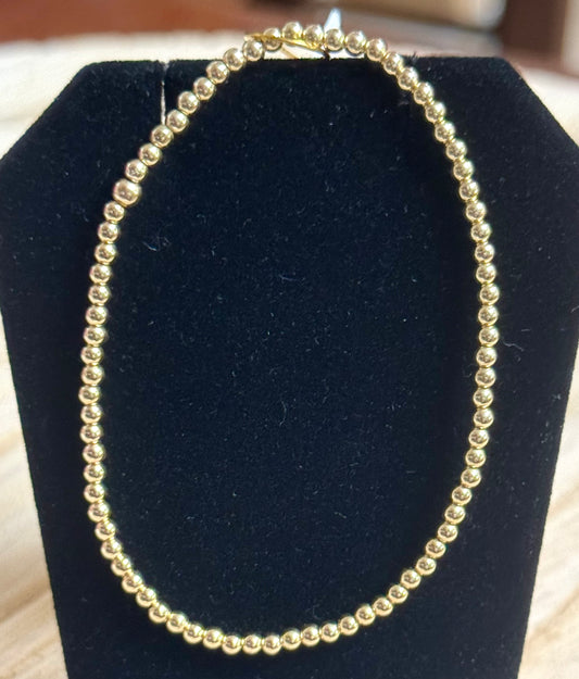 HB 2.5mm Gold beaded bracelet