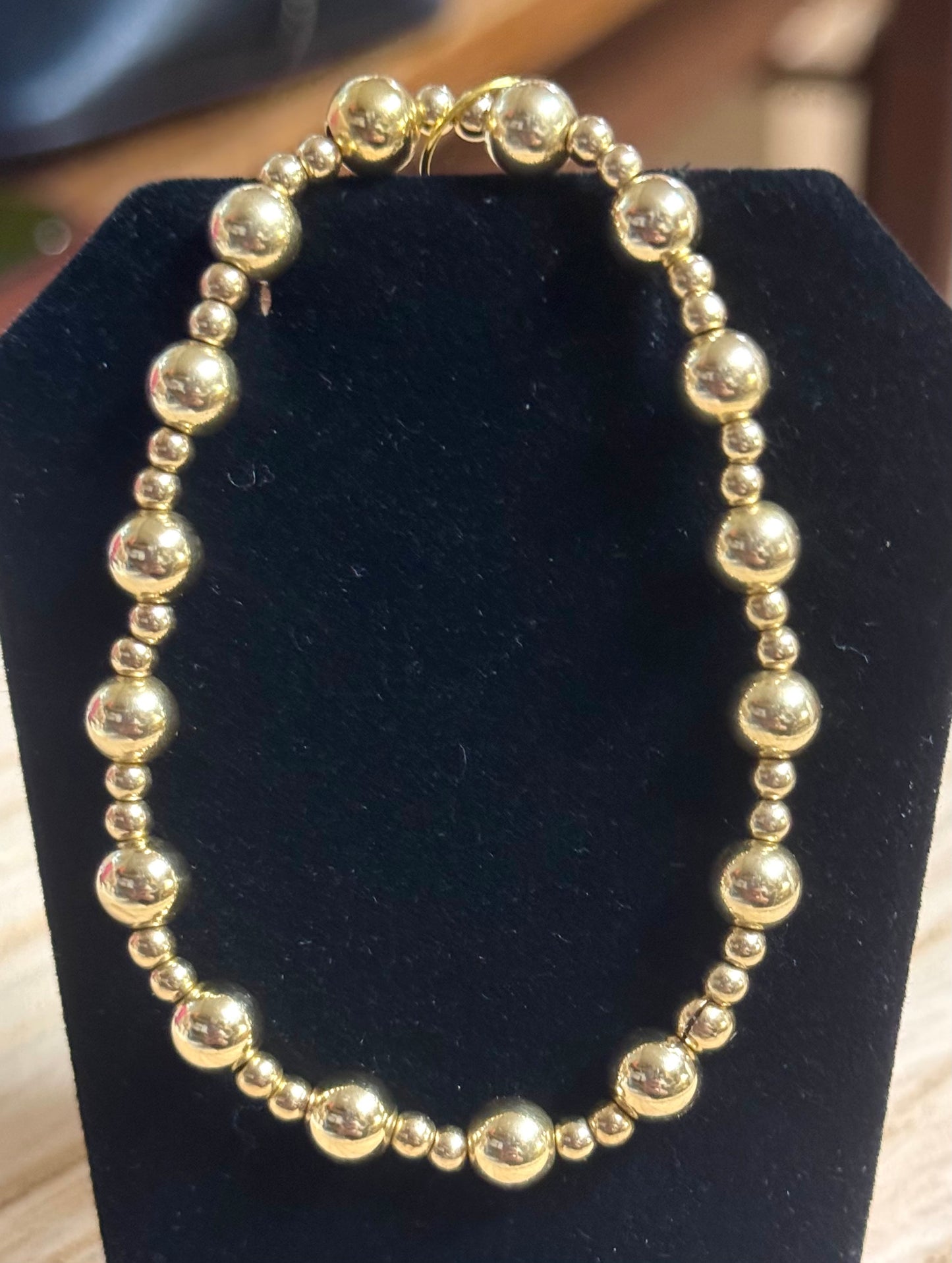 HB Gold Multi Bead Bracelet