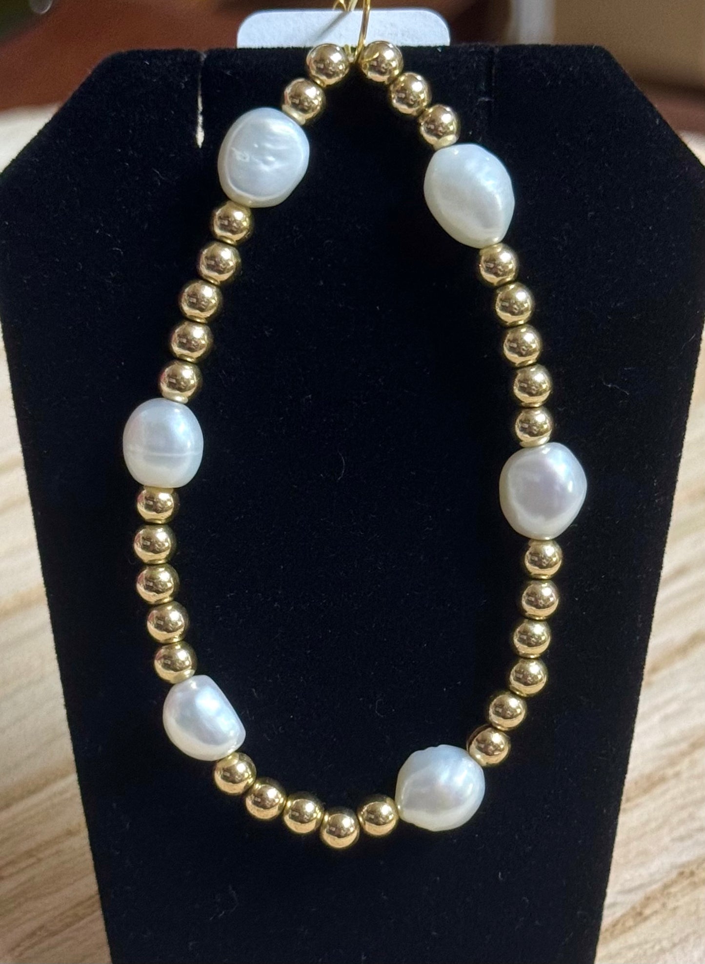 HB Pearl w/Gold Bracelet