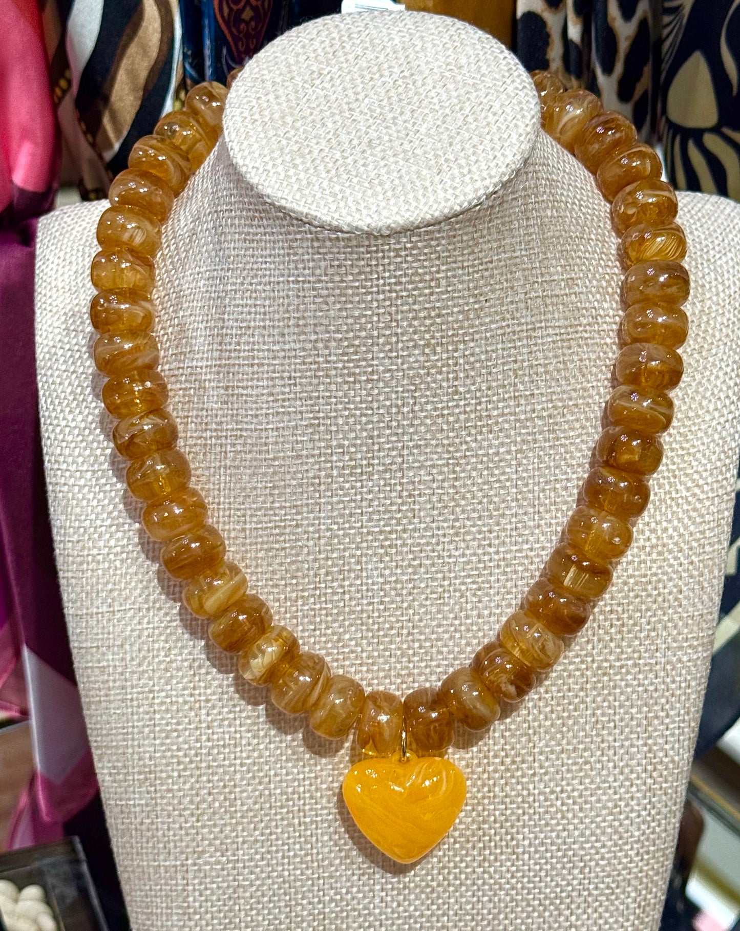 Topaz Bead Heart NK