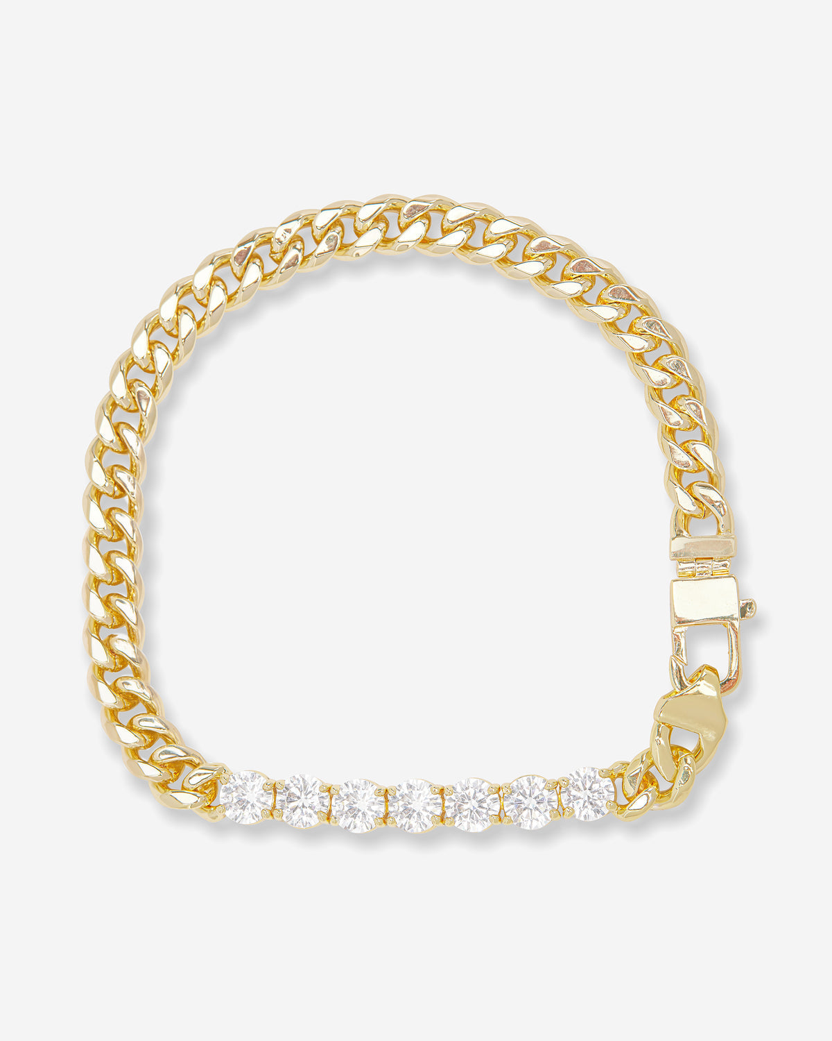 Melinda Maria Julian Loves Diamonds Bracelet- Gold/White   B1442