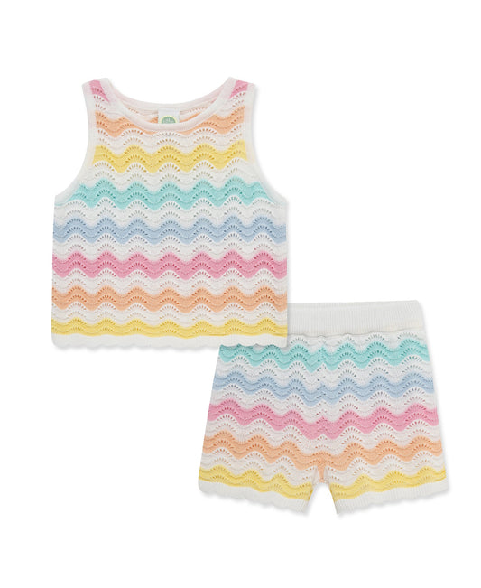 Little Me Sweater Classic Multi Stripe