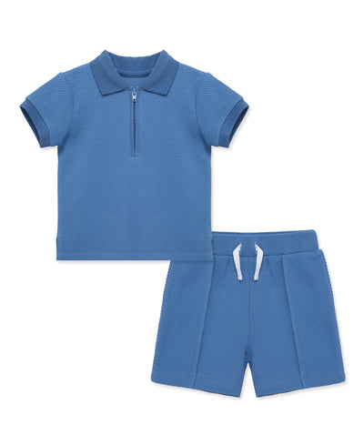 Little Me Essential Solids-Blue 2 Piece