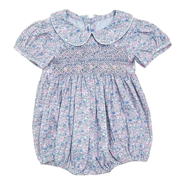 Sweet Dreams Lily Floral Smocked Bubble