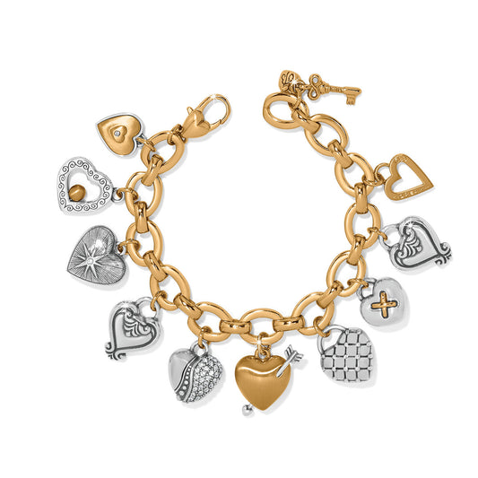 Brighton One Heart Large Charm Bracelet JF0365