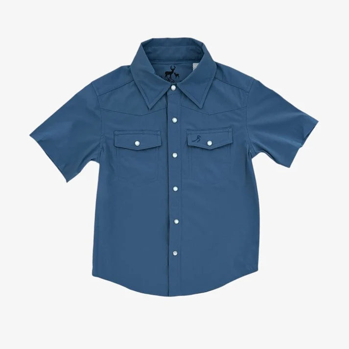 Performance Pearl Snap || Lake Blue