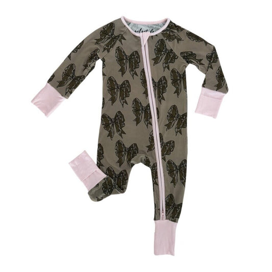 Velvet Fawn Bamboo Zipper PJ- Bottomland Bows